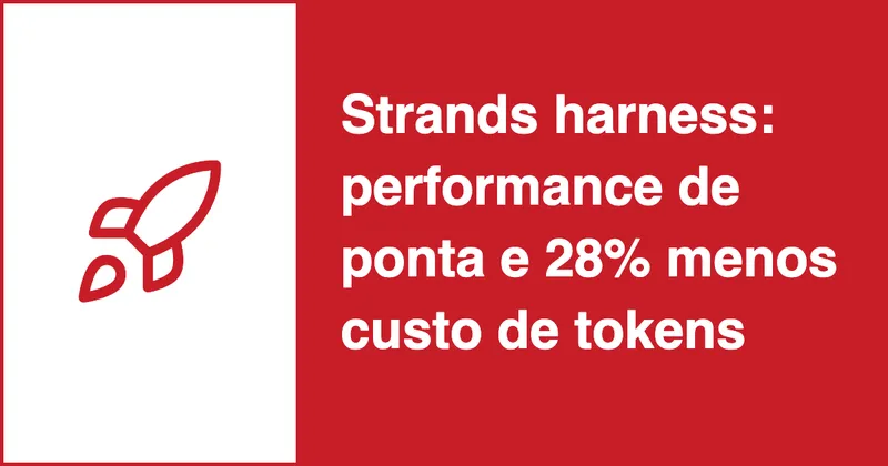 Strands harness chega com performance de ponta e 28% menos custo de tokens